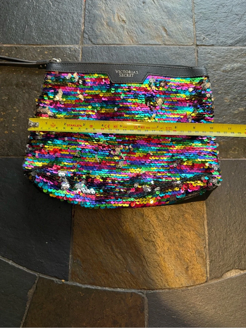 Victoria's Secret Rainbow Sequin makeup bag